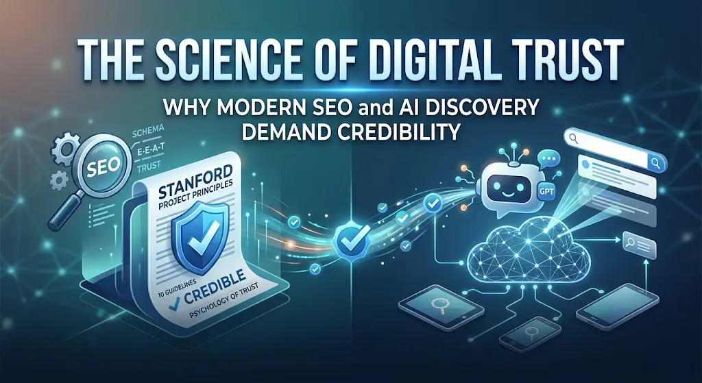 Stop chasing keywords. Learn how the Stanford Web Credibility Project's 20-year-old research now powers Google E-E-A-T and AI discovery. Master digital trust.